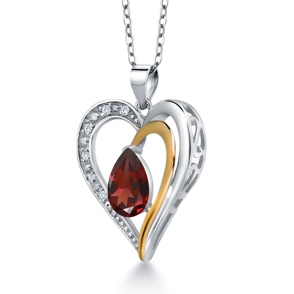 Pendant in 925 Sterling Silver and 10K Yellow Gold