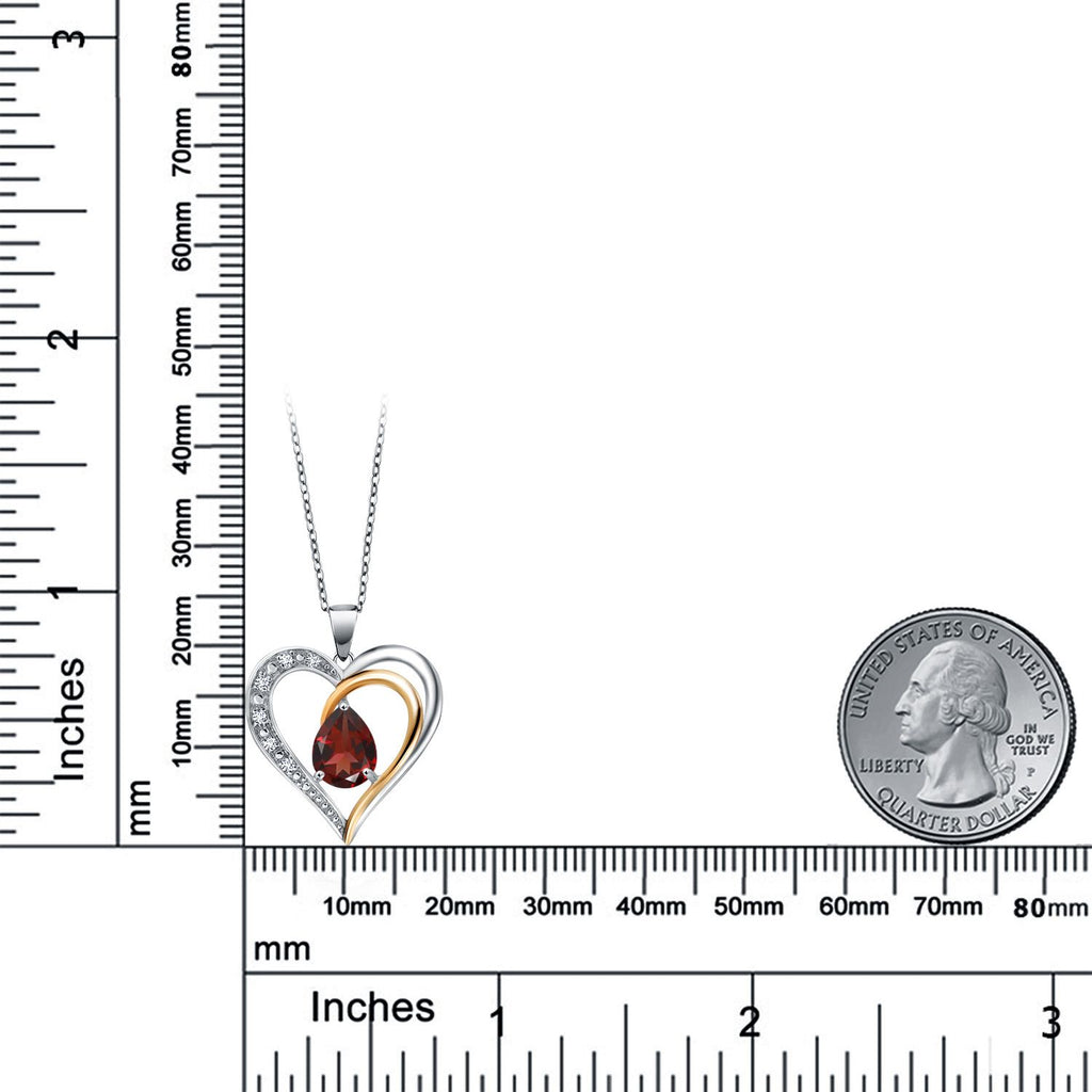 Pendant in 925 Sterling Silver and 10K Yellow Gold
