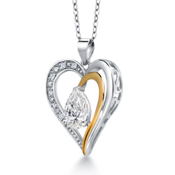 Pendant in 925 Sterling Silver and 10K Yellow Gold