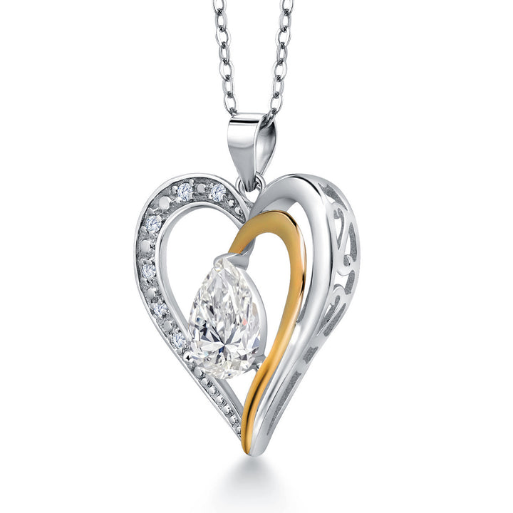 Pendant in 925 Sterling Silver and 10K Yellow Gold
