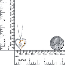 Pendant in 925 Sterling Silver and 10K Yellow Gold