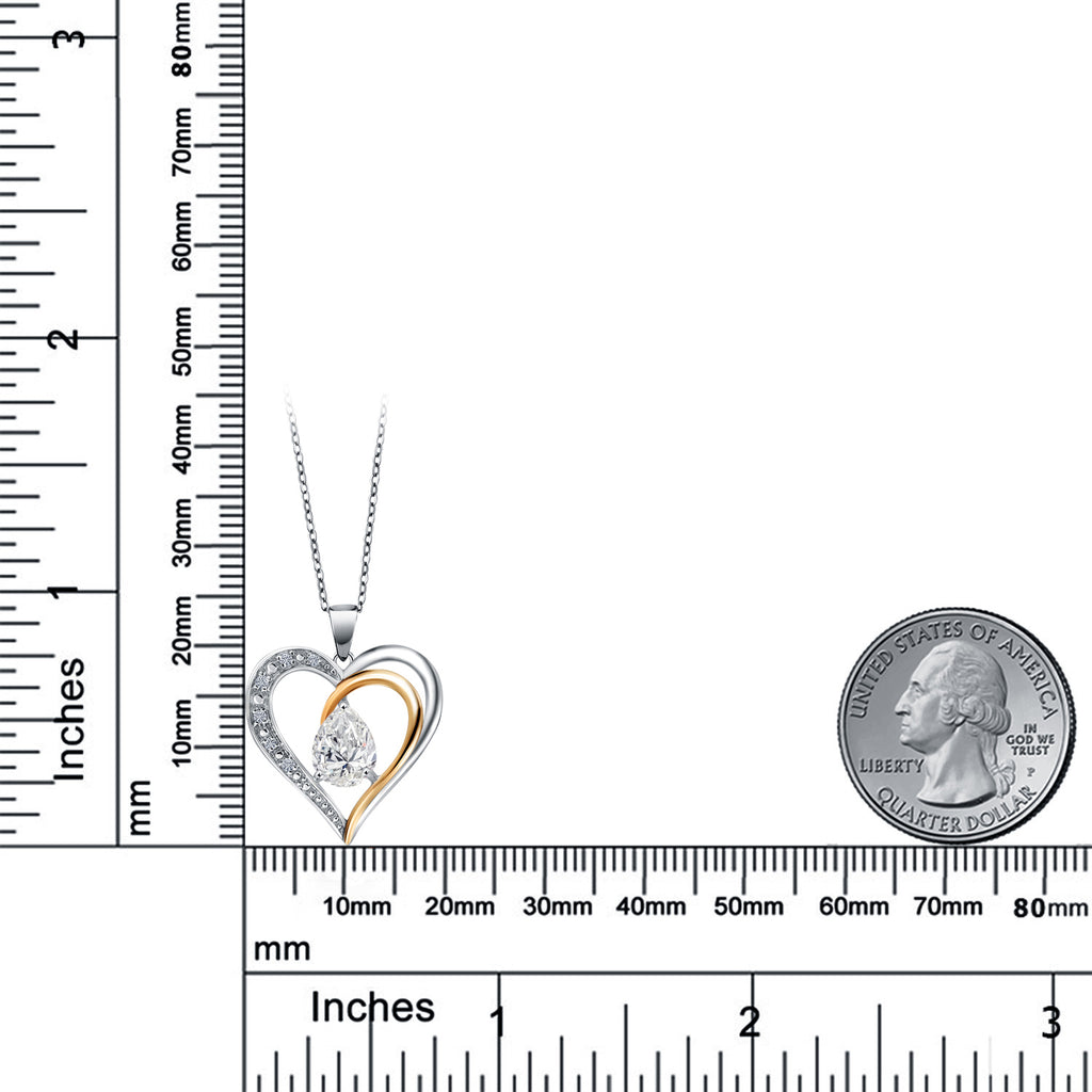 Pendant in 925 Sterling Silver and 10K Yellow Gold