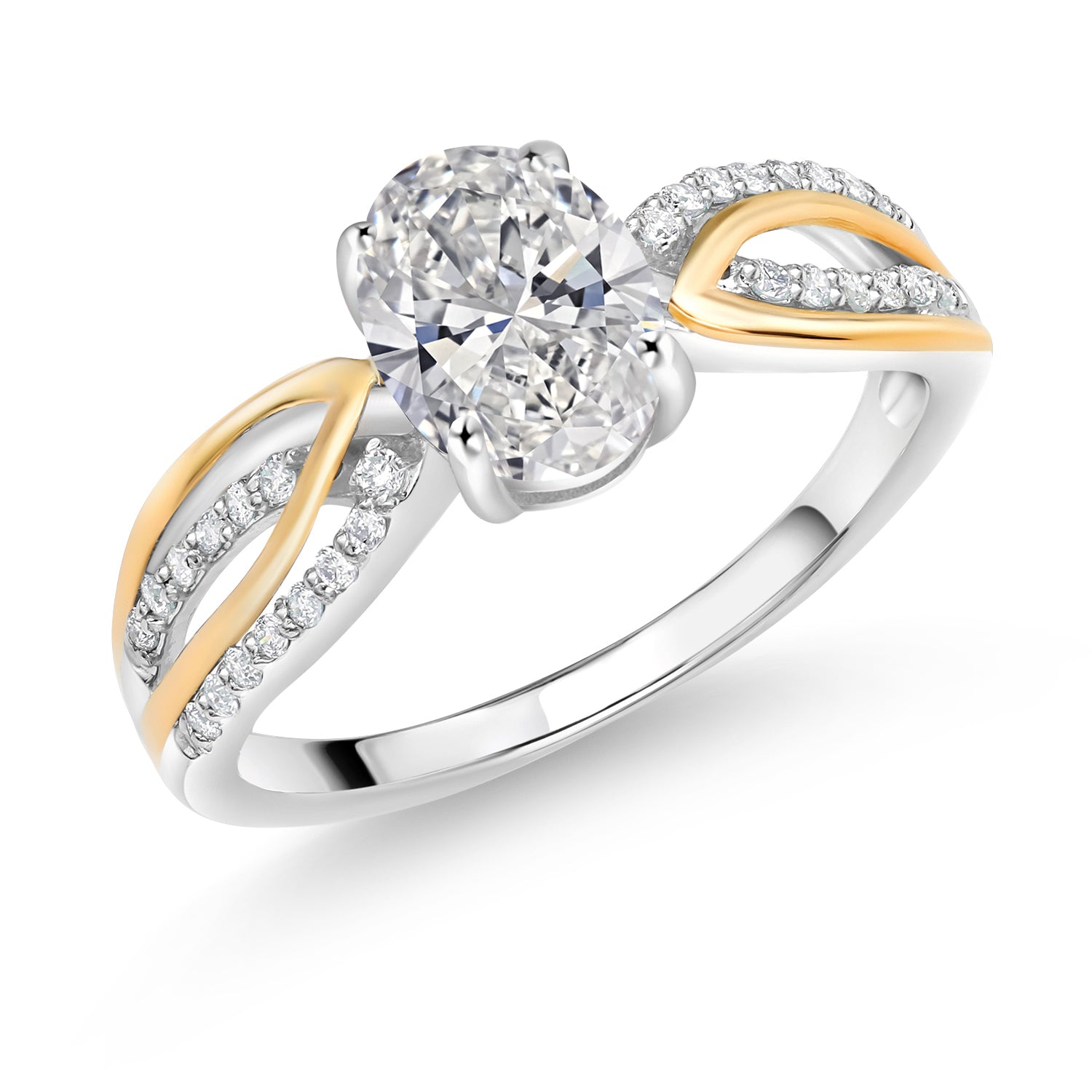 6_Ring in 925 Sterling Silver and 10K Yellow Gold