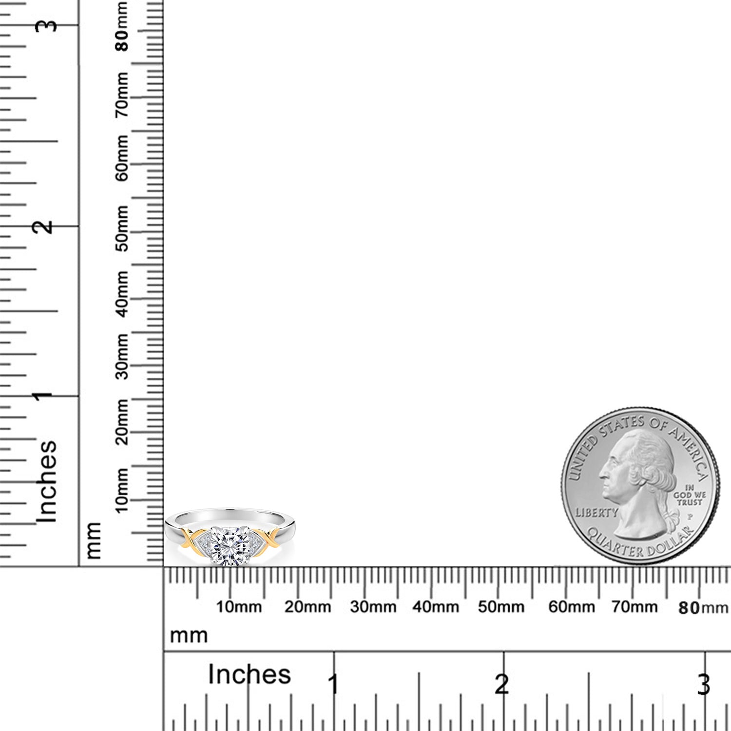 Lab Grown Diamond_8_Ring in 925 Sterling Silver and 10K Yellow Gold