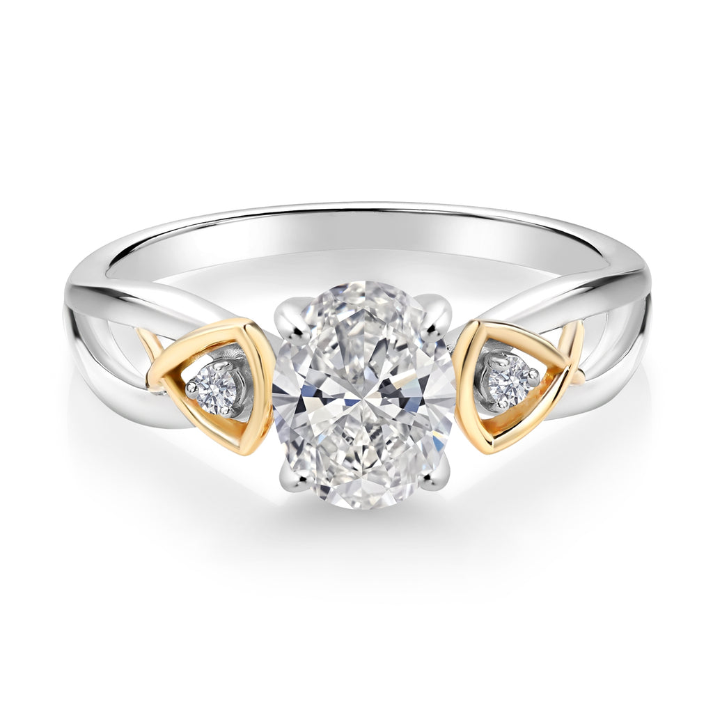 Ring in 925 Sterling Silver and 10K Yellow Gold