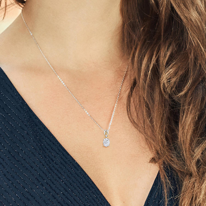 Pendant in 925 Sterling Silver and 10K Yellow Gold