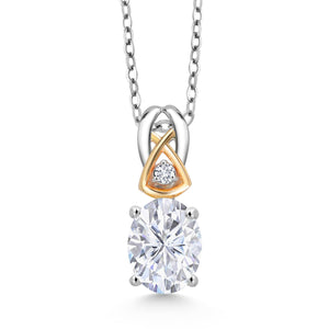 Pendant in 925 Sterling Silver and 10K Yellow Gold