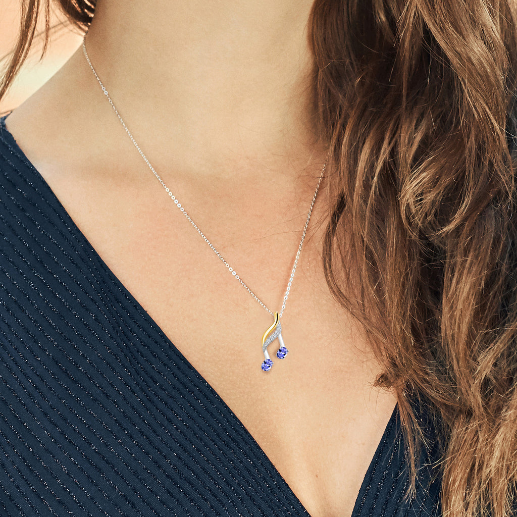 Pendant in 925 Sterling Silver and 10K Yellow Gold