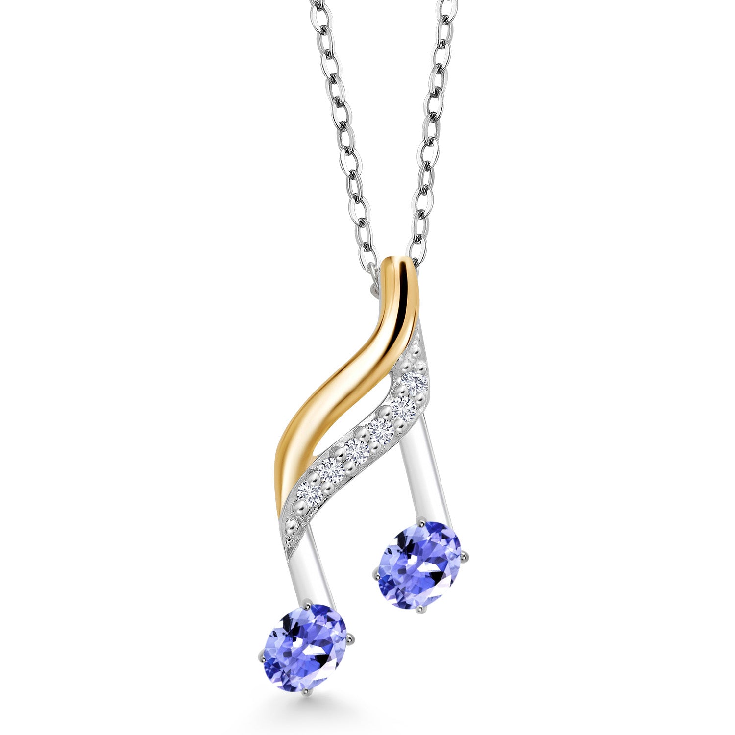 Pendant in 925 Sterling Silver and 10K Yellow Gold