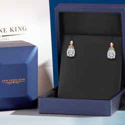 Earrings in 925 Sterling Silver and 10K Yellow Gold