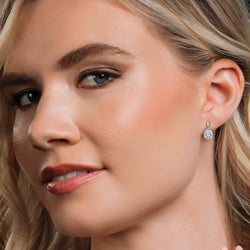Earrings in 925 Sterling Silver and 10K Yellow Gold