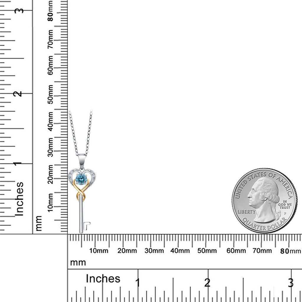 Pendant in 925 Sterling Silver and 10K Yellow Gold