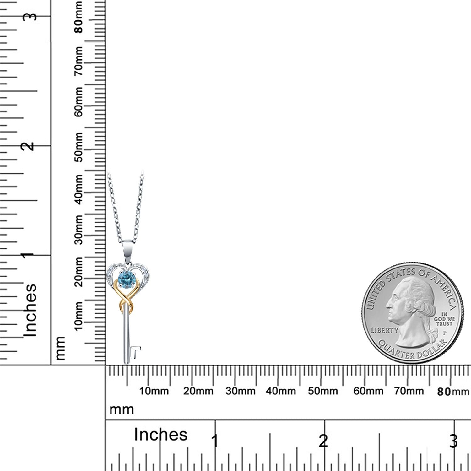 Pendant in 925 Sterling Silver and 10K Yellow Gold