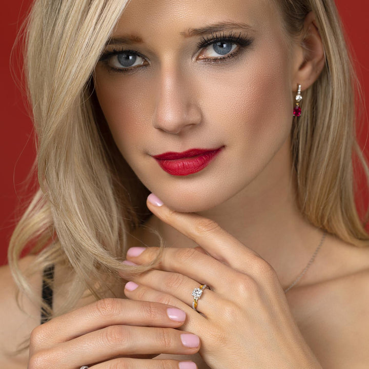 Ring in 925 Sterling Silver and 10K Yellow Gold