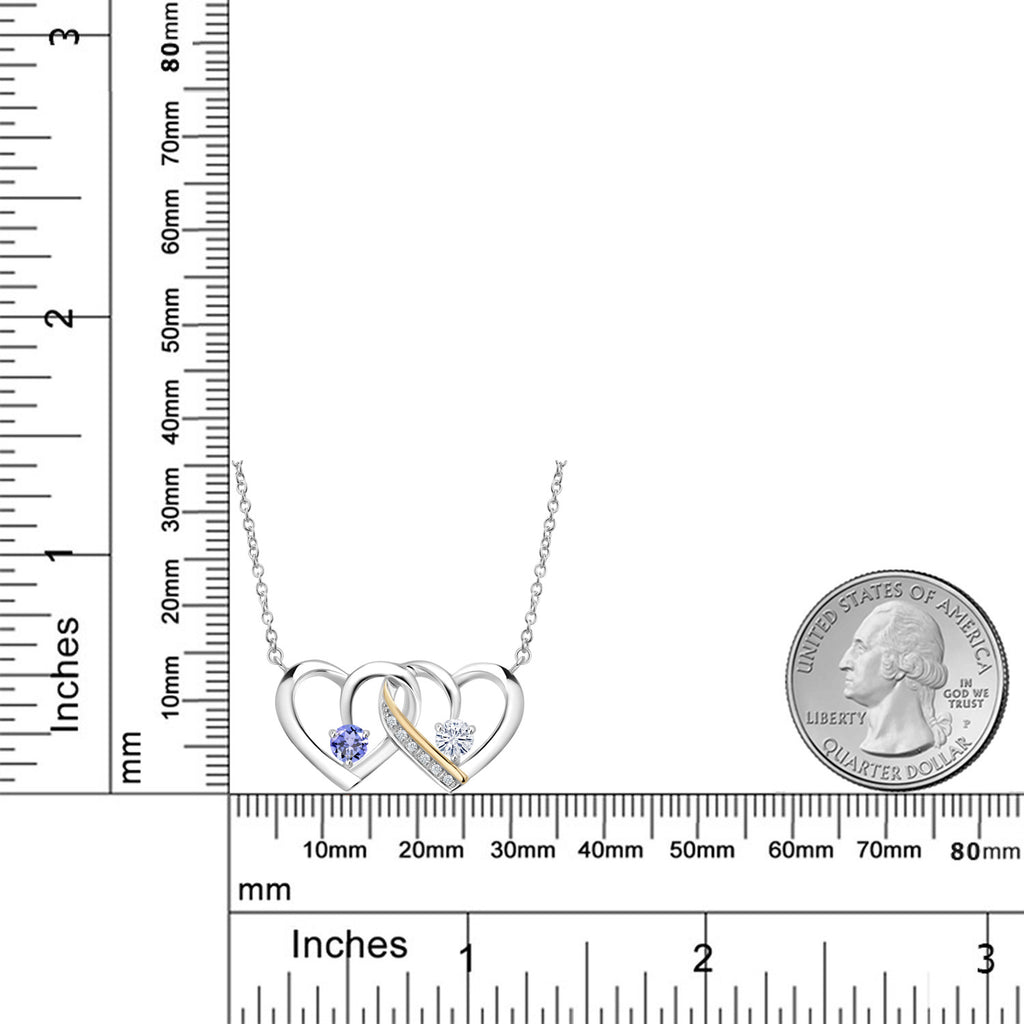 Necklace in 925 Sterling Silver and 10K Yellow Gold