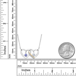 Necklace in 925 Sterling Silver and 10K Yellow Gold