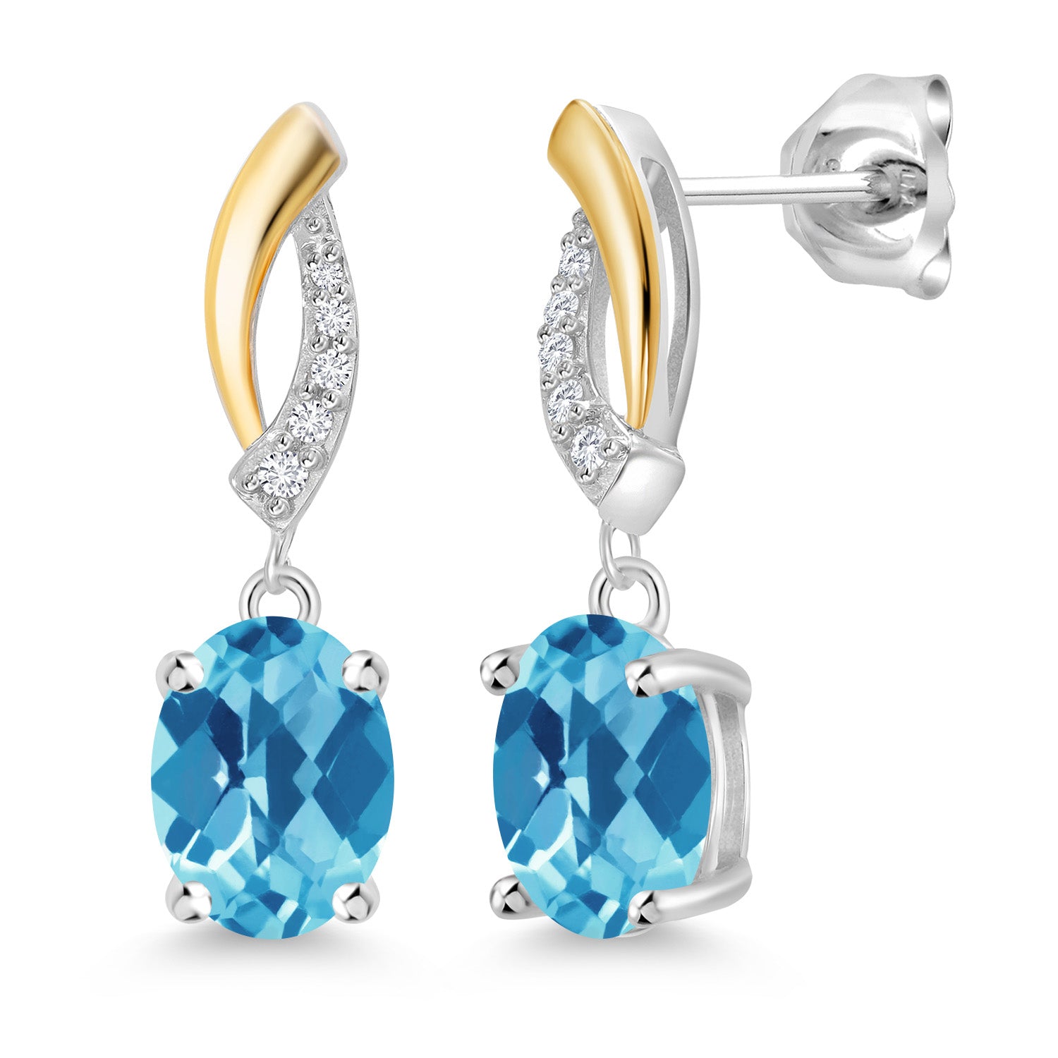 Checkerboard Swiss Blue Topaz - November