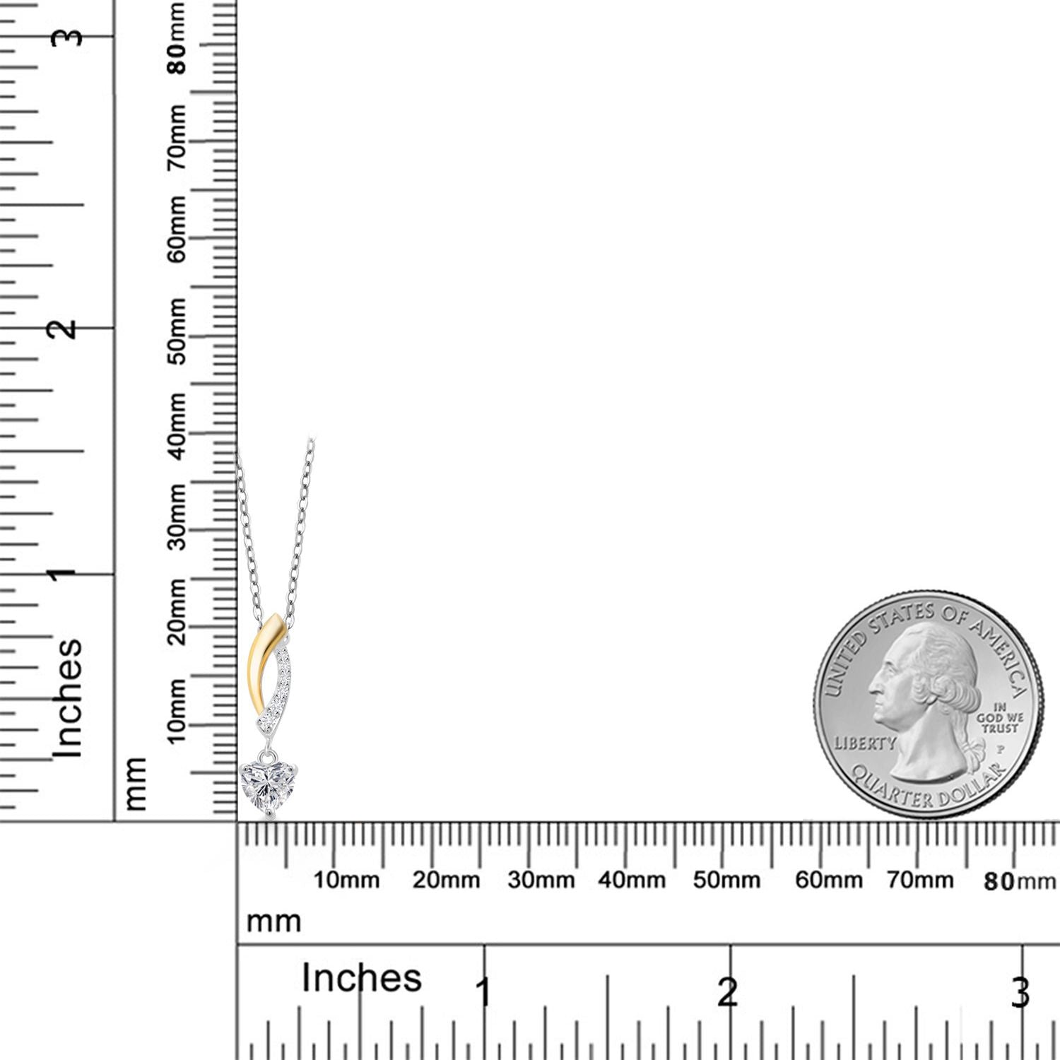 Pendant in 925 Sterling Silver and 10K Yellow Gold