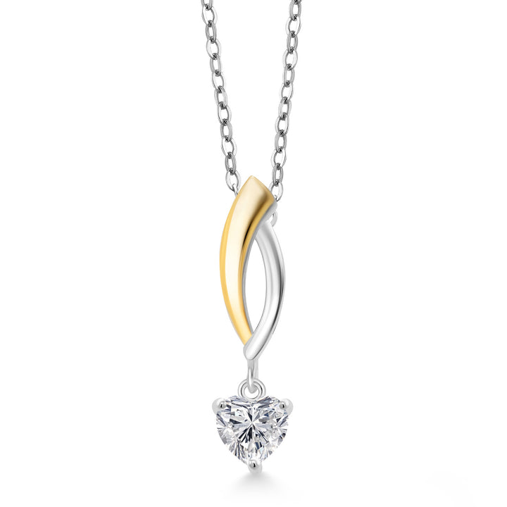 Pendant in 925 Sterling Silver and 10K Yellow Gold
