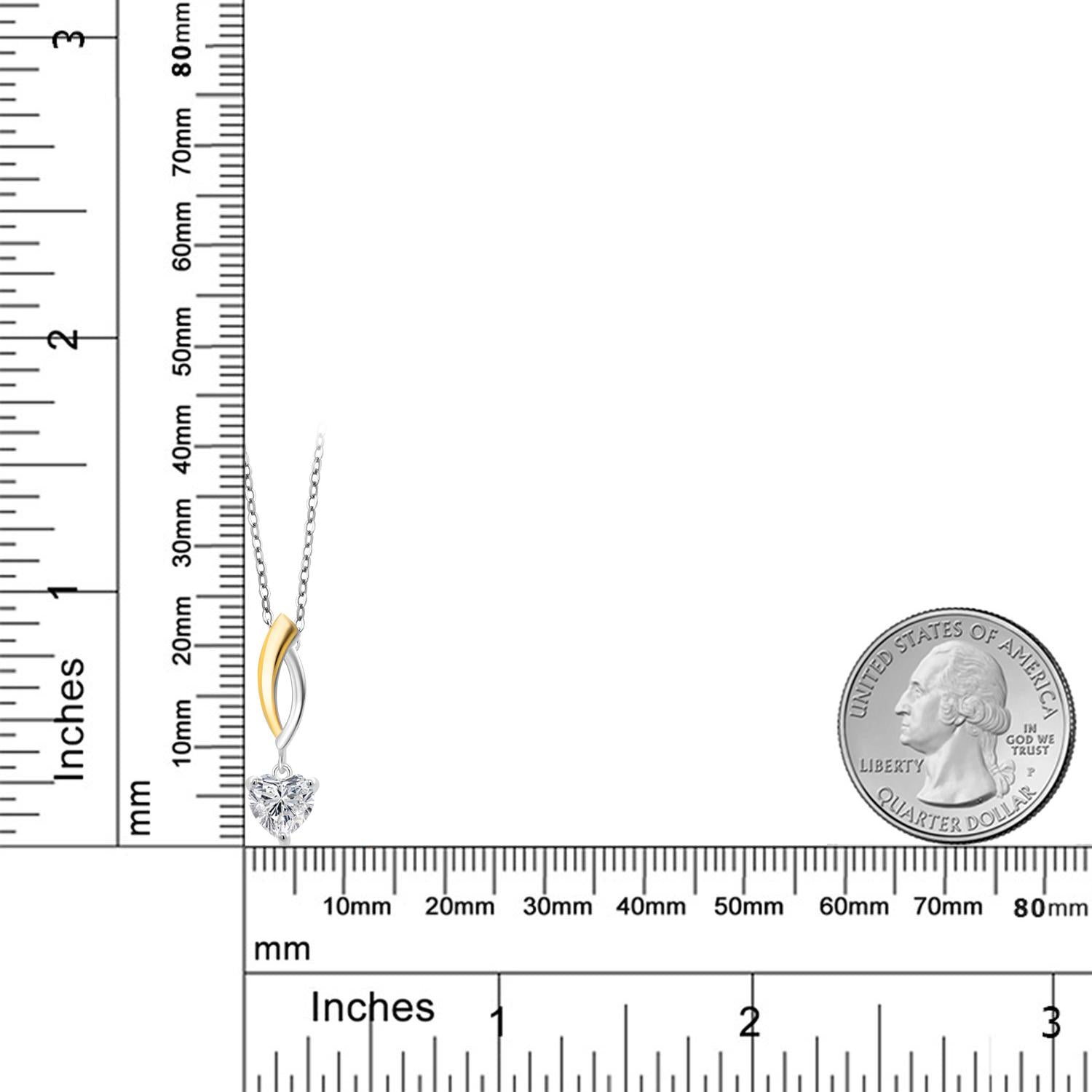 Pendant in 925 Sterling Silver and 10K Yellow Gold