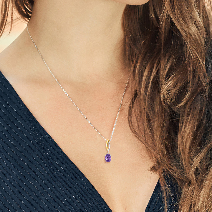 Pendant in 925 Sterling Silver and 10K Yellow Gold