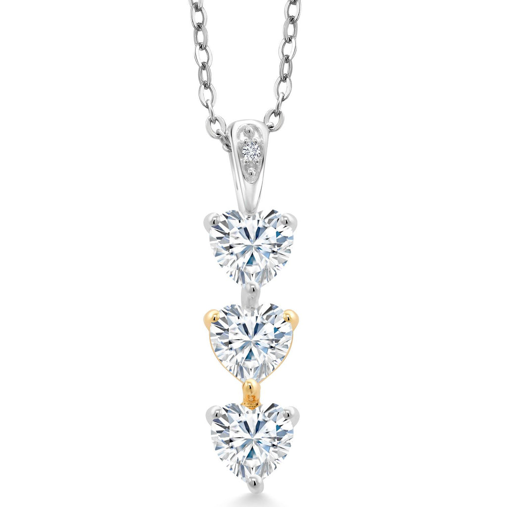 Pendant in 925 Sterling Silver and 10K Yellow Gold