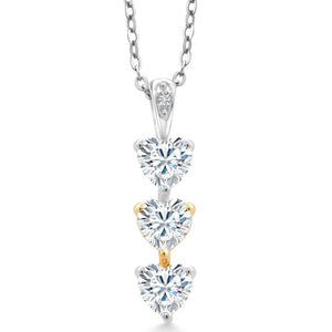Pendant in 925 Sterling Silver and 10K Yellow Gold