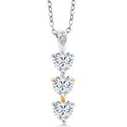 Pendant in 925 Sterling Silver and 10K Yellow Gold
