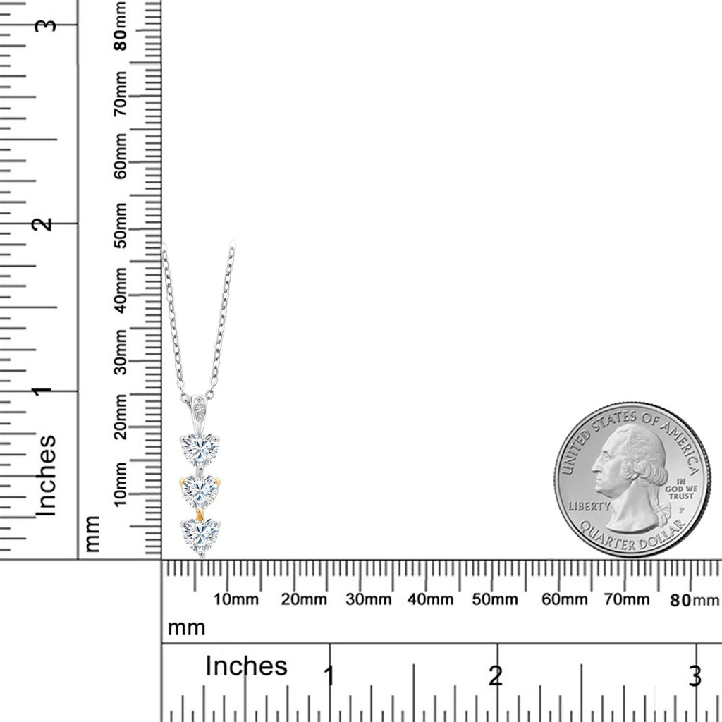 Pendant in 925 Sterling Silver and 10K Yellow Gold