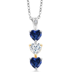 Pendant in 925 Sterling Silver and 10K Yellow Gold