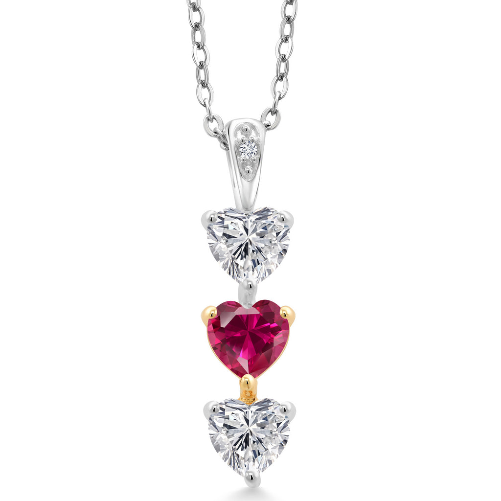 Pendant in 925 Sterling Silver and 10K Yellow Gold
