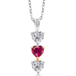 Pendant in 925 Sterling Silver and 10K Yellow Gold