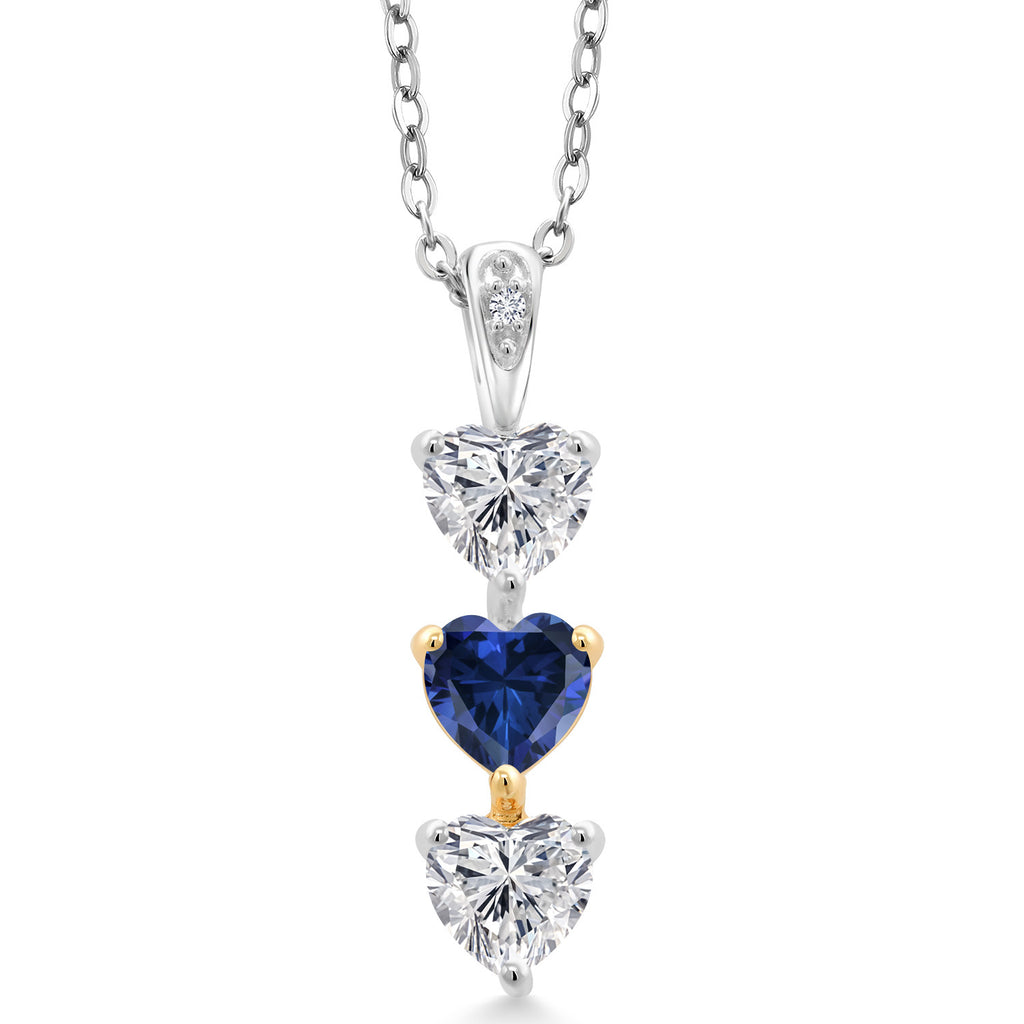 Pendant in 925 Sterling Silver and 10K Yellow Gold