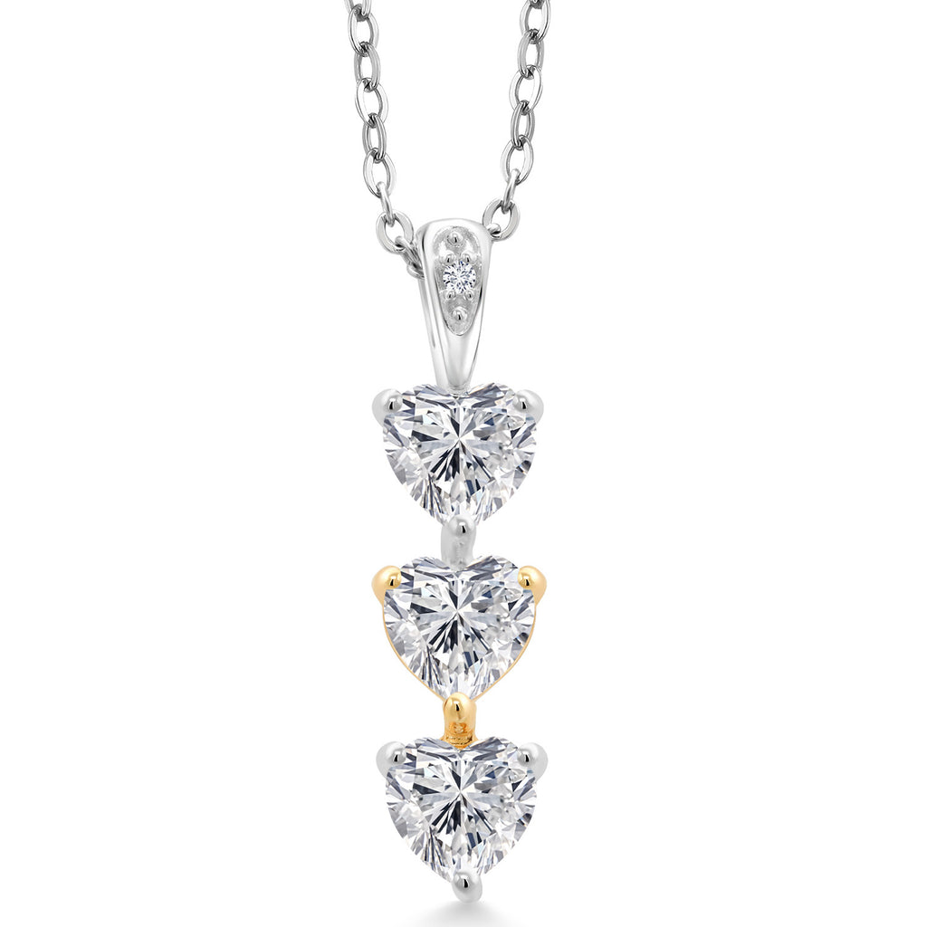 Pendant in 925 Sterling Silver and 10K Yellow Gold