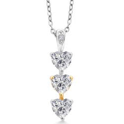 Pendant in 925 Sterling Silver and 10K Yellow Gold