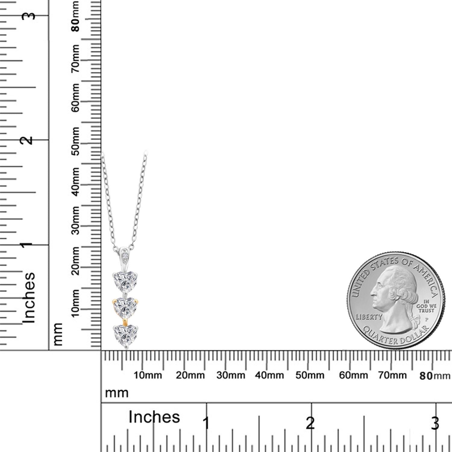 Pendant in 925 Sterling Silver and 10K Yellow Gold