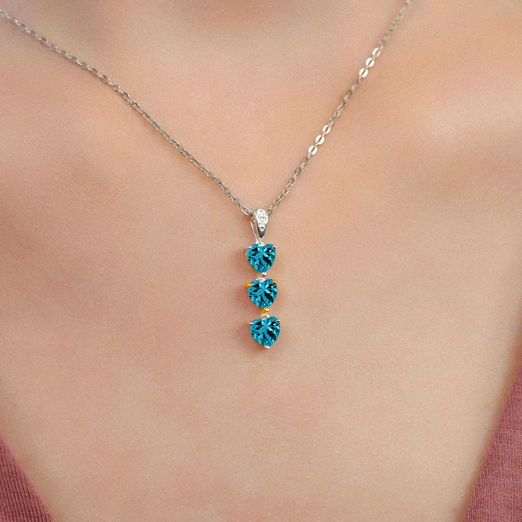 Pendant in 925 Sterling Silver and 10K Yellow Gold