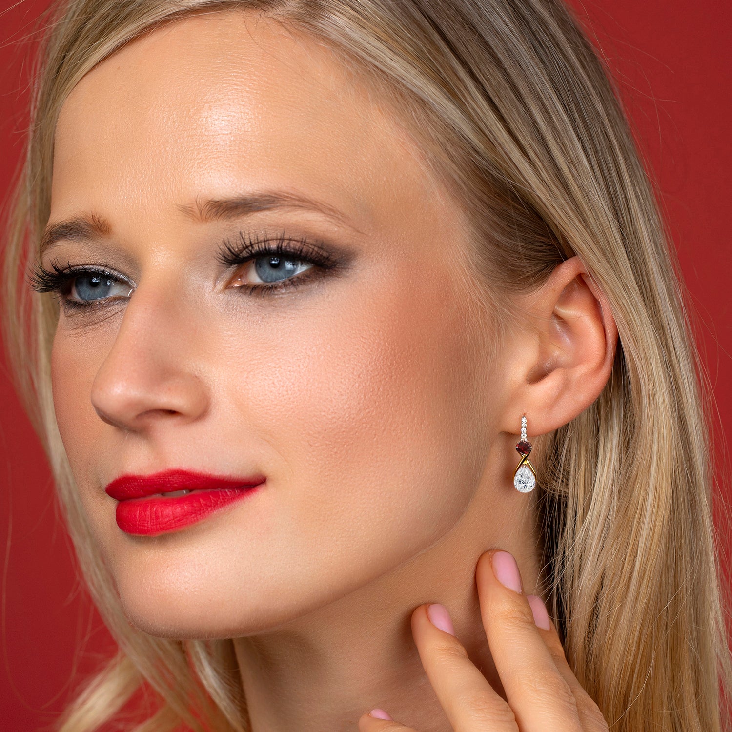 Earrings in 925 Sterling Silver and 10K Yellow Gold