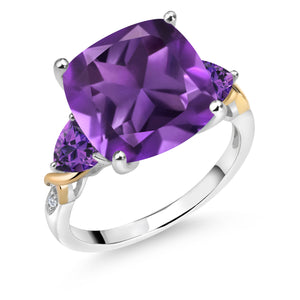 Ring in 925 Sterling Silver and 10K Yellow Gold