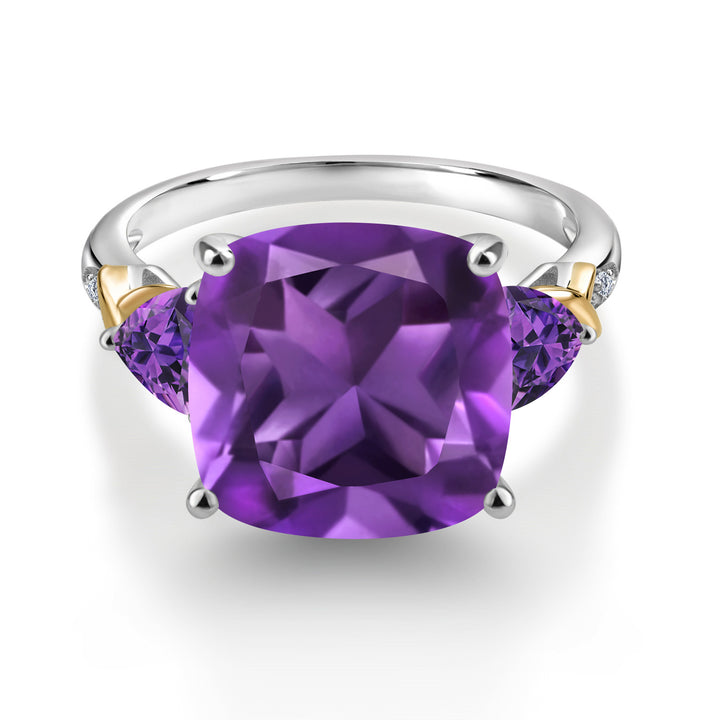 Ring in 925 Sterling Silver and 10K Yellow Gold