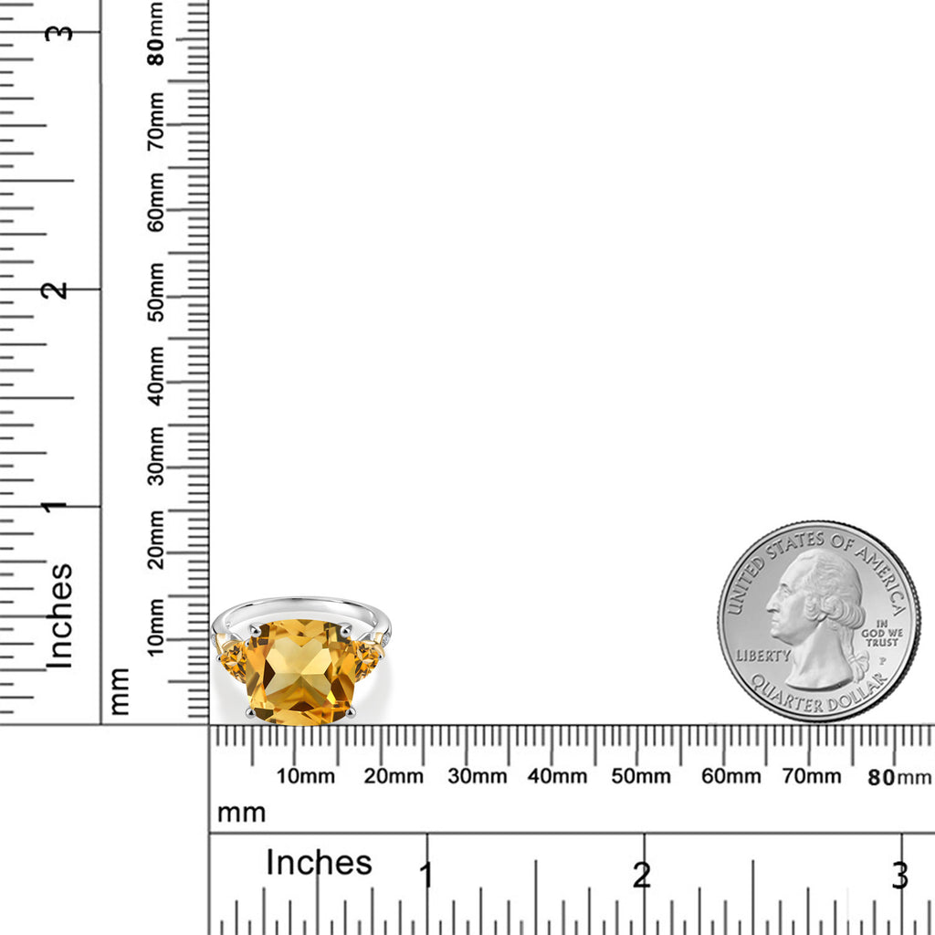 Ring in 925 Sterling Silver and 10K Yellow Gold