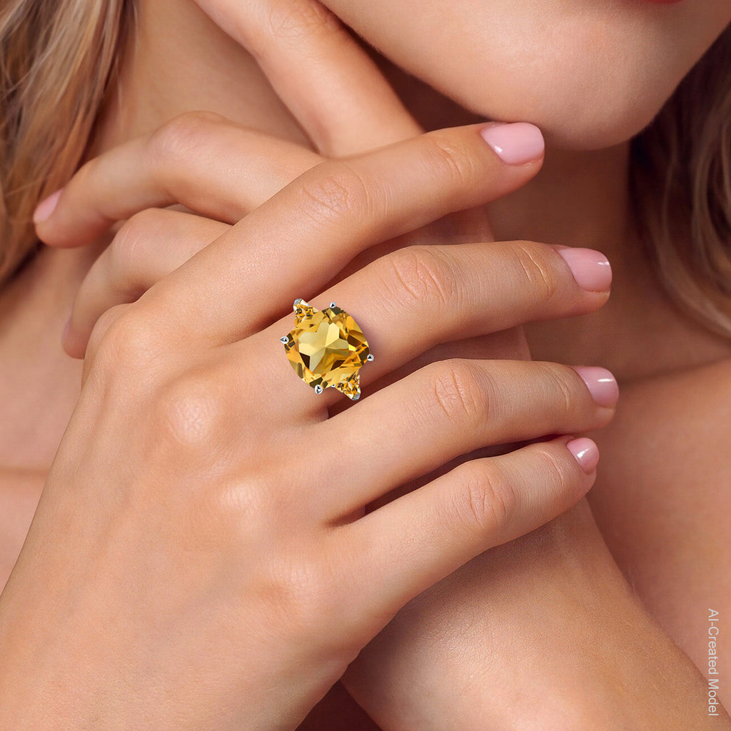 Ring in 925 Sterling Silver and 10K Yellow Gold