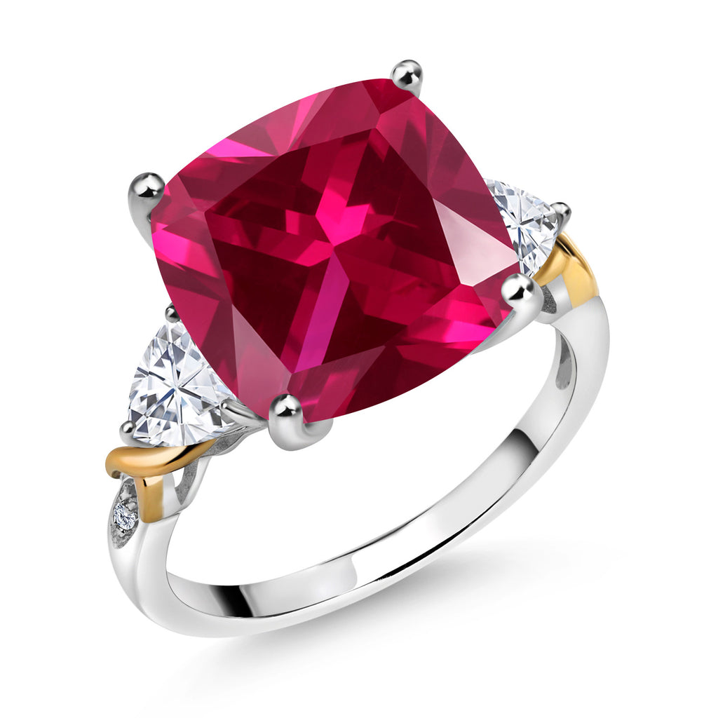 Ring in 925 Sterling Silver and 10K Yellow Gold
