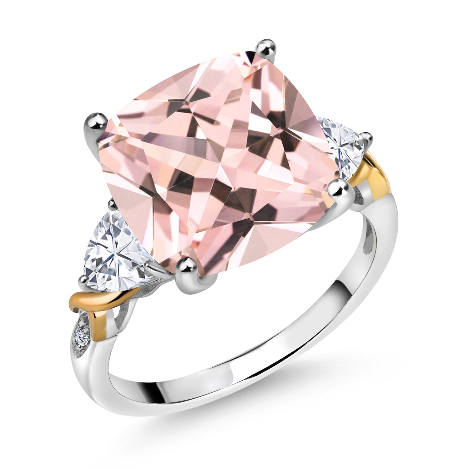 Ring in 925 Sterling Silver and 10K Yellow Gold
