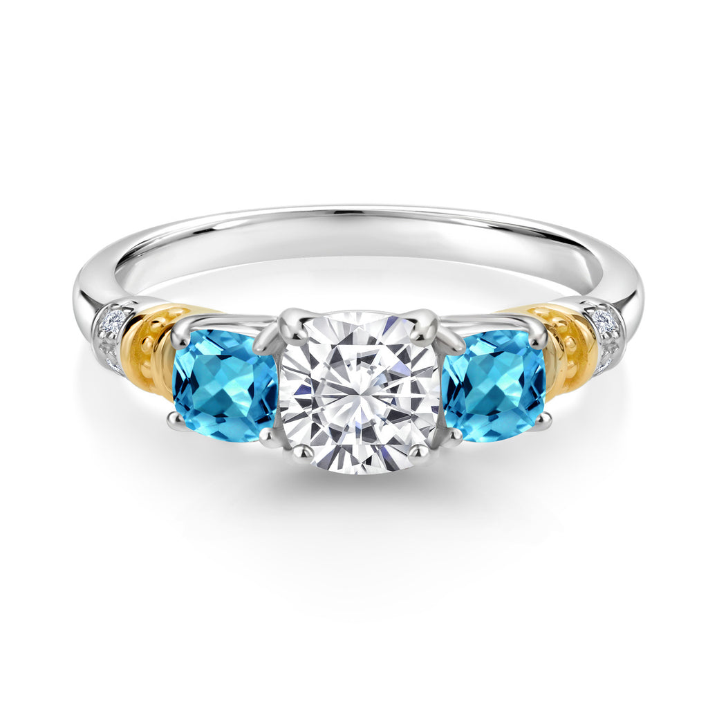 Ring in 925 Sterling Silver and 10K Yellow Gold