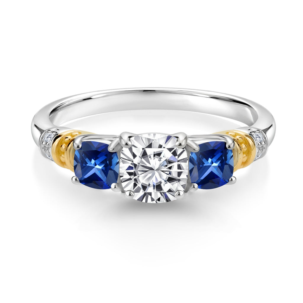 Ring in 925 Sterling Silver and 10K Yellow Gold