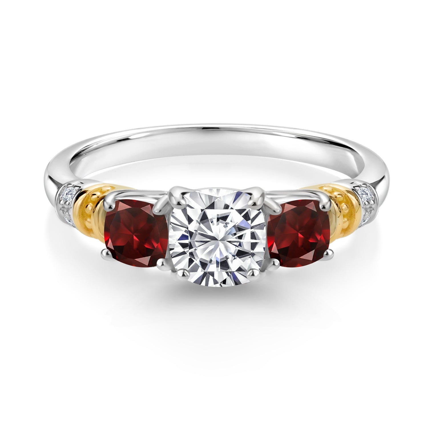 Ring in 925 Sterling Silver and 10K Yellow Gold