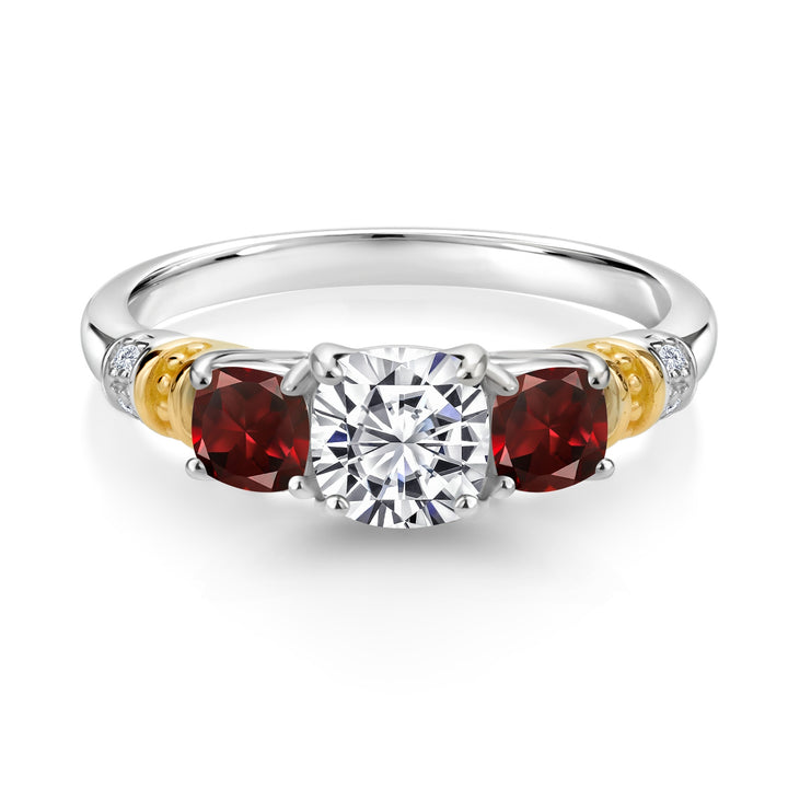 Ring in 925 Sterling Silver and 10K Yellow Gold