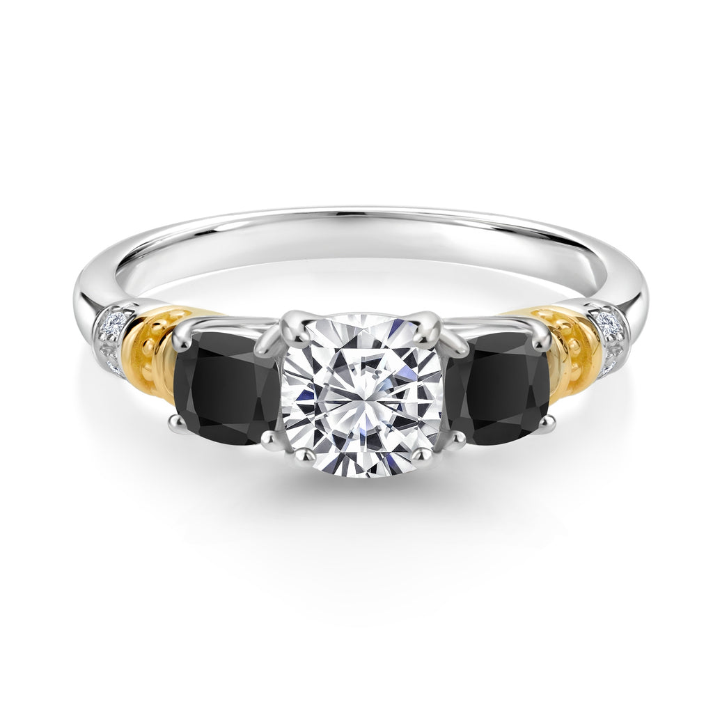 Ring in 925 Sterling Silver and 10K Yellow Gold