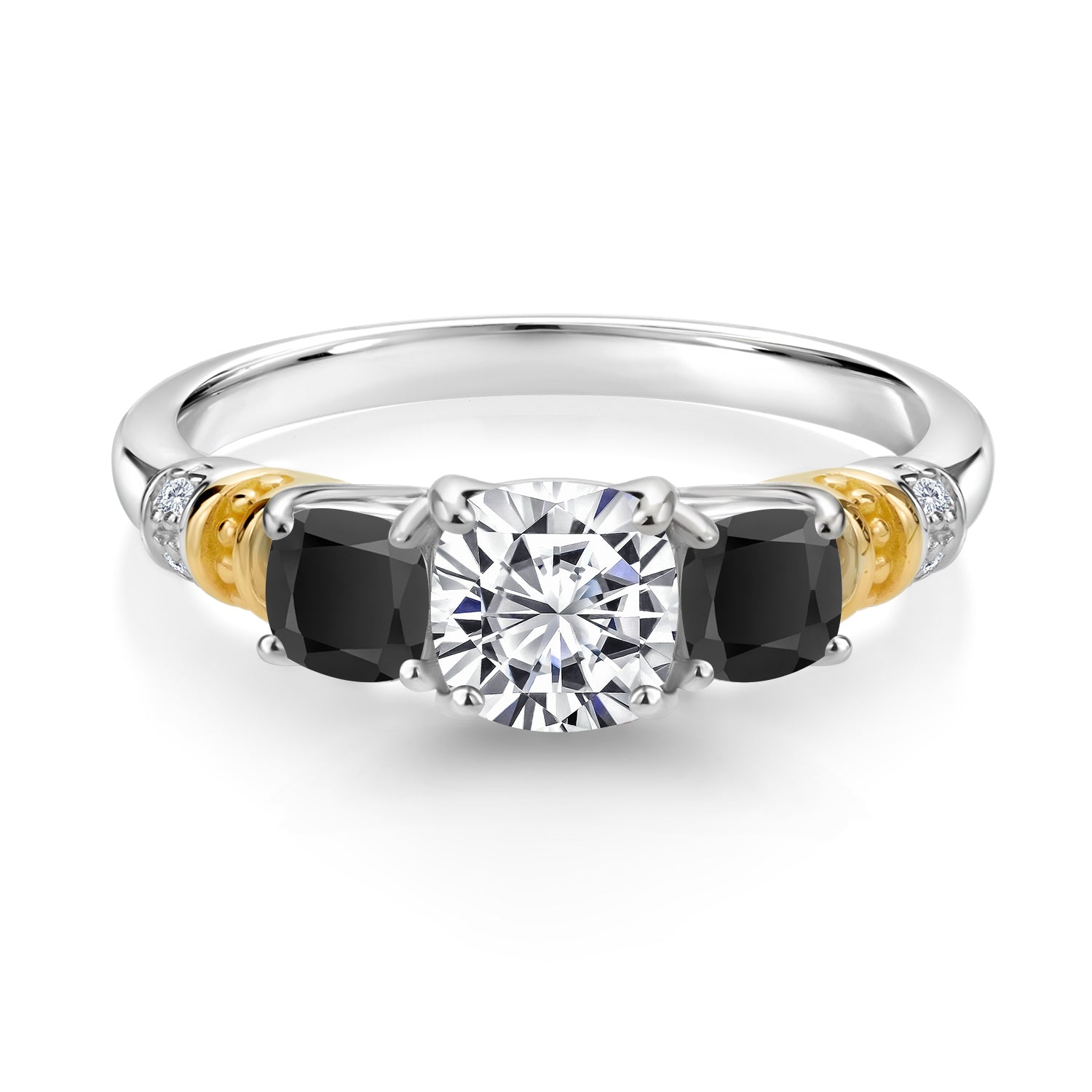 Ring in 925 Sterling Silver and 10K Yellow Gold